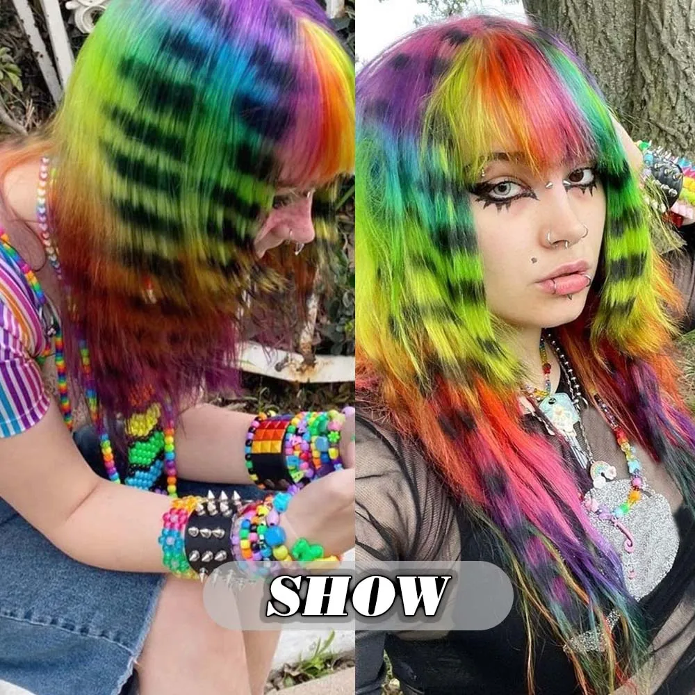 7 قطعة/المجموعة 18 بوصة ريشة الشعر مقاطع الشعر غير مرئية الألياف الاصطناعية موحدة مخطط الملمس إكسسوارات الشعر الطرف