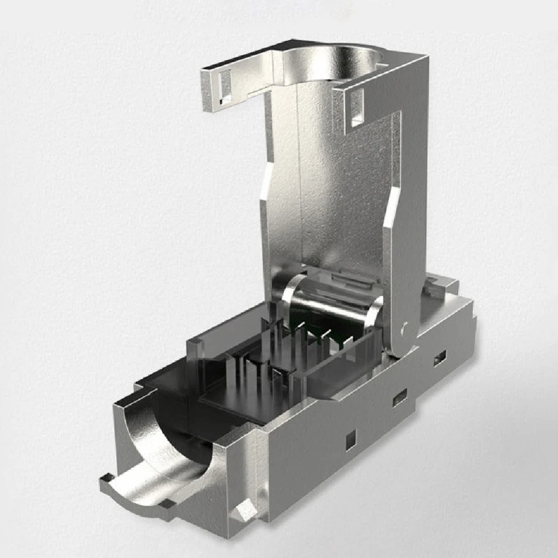 Cat7 RJ45 Crystal Plug for Head Tool-less Connector No Crimp Tool-Less Cat7 30u