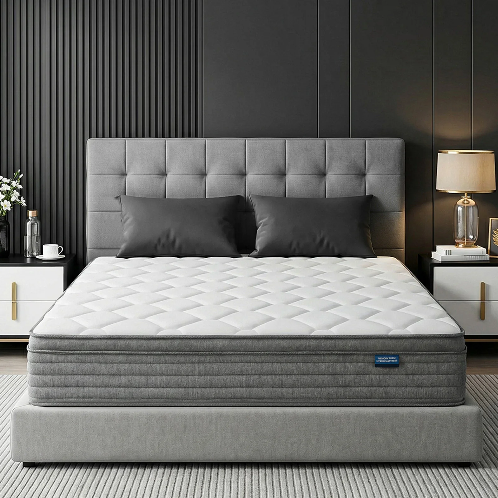 CD03 Springmatras 7-Zone Adaptieve Ondersteuning, 25cm Dik, Ademend & Huidvriendelijk, Medium Stevig Gevoel - Matras