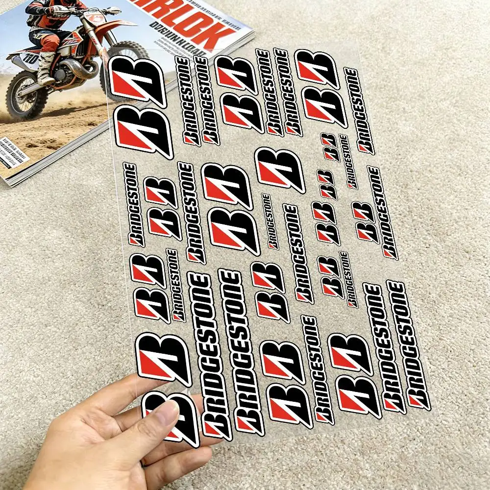 Pegatinas reflectantes para motocicleta Bridgestone, calcomanías de vinilo impermeables para casco de motocicleta, tanque de combustible, bicicleta