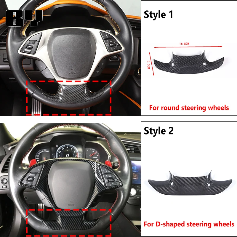 

Подходит для Chevrolet Corvette C7 2014-2019, накладка на руль из настоящего карбона, декоративная наклейка, аксессуары для интерьера автомобиля