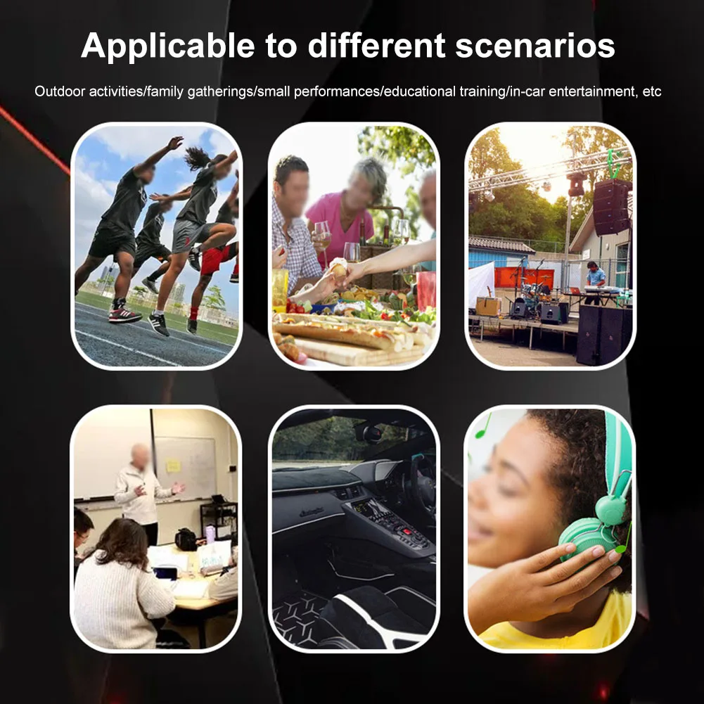 

Акустическая система Party Sound Box, Bluetooth-совместимая, 5.0, перезаряжаемая, поддерживает USB, TF-карту, AUX, для Хэллоуина, Рождества, домашних вечеринок, подарков на день рождения