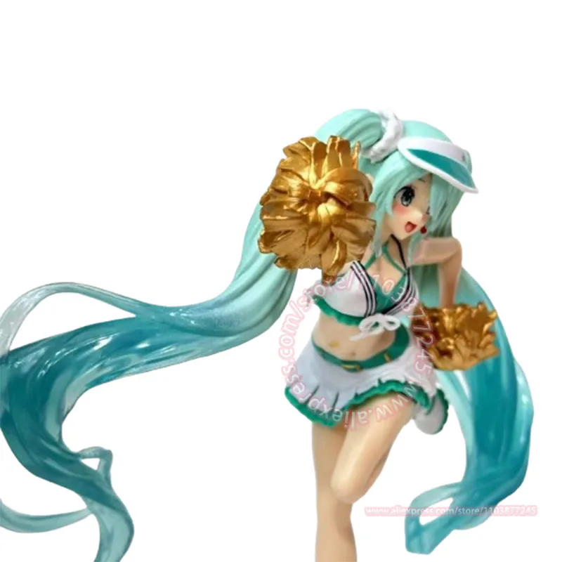 Cheerleader Hatsune Miku Cute Ornaments Peripheral Models Desktop Decoration Trendy Figures Cartoon Toys Birthday Present