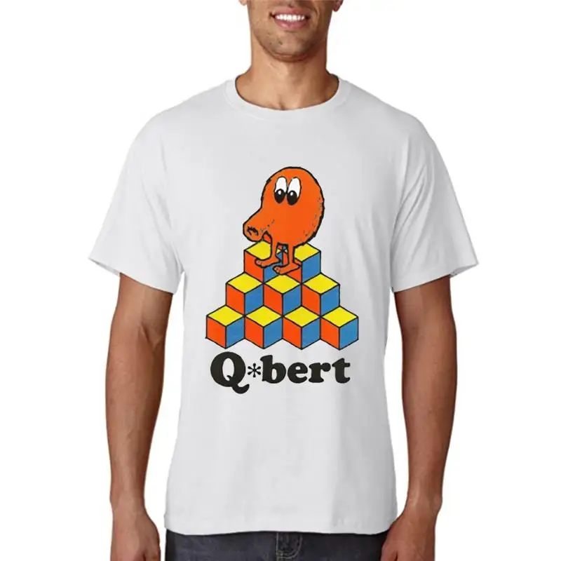 Tshirt Maglia Q*Bert Videogame Arcade Anni 80 Commodore - 1 - S-M-L-Xl Cartoon T-Shirt Men Unisex New Fashion T Shirt Free