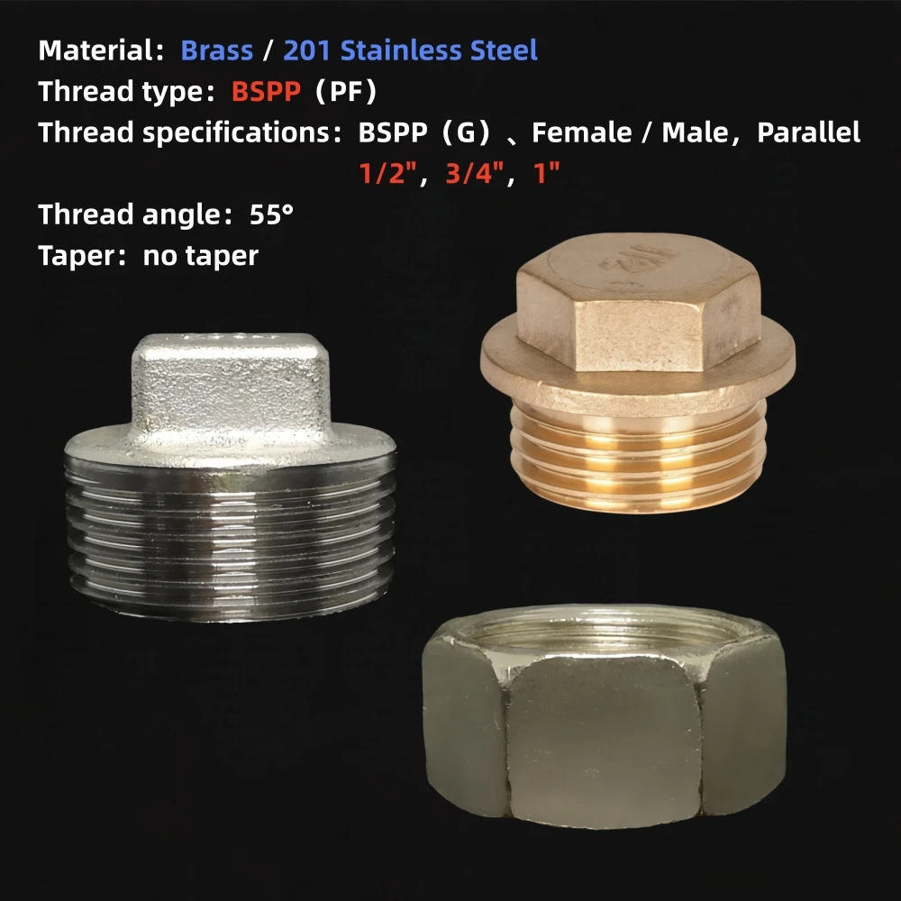 Pipe Plug 1/8" 1/4"…