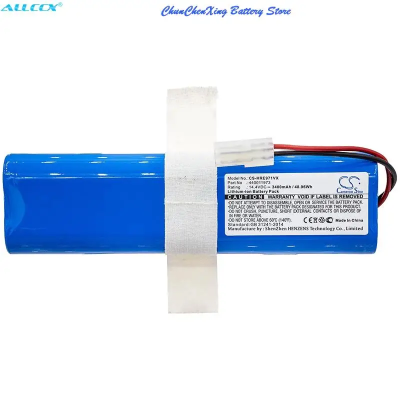 Cameron Sino 3400mAh Battery 440011973 for Hoover BH70970, Rogue 970 Robot Vacuum, Rogue 970 Wi-Fi Connected