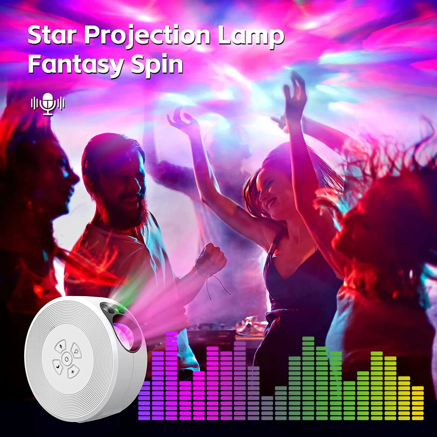 Starry Sky Star Projector Light Colorful Ocean Wave  Light Dynamic  Star Night Light  Bedroom Games Room Party