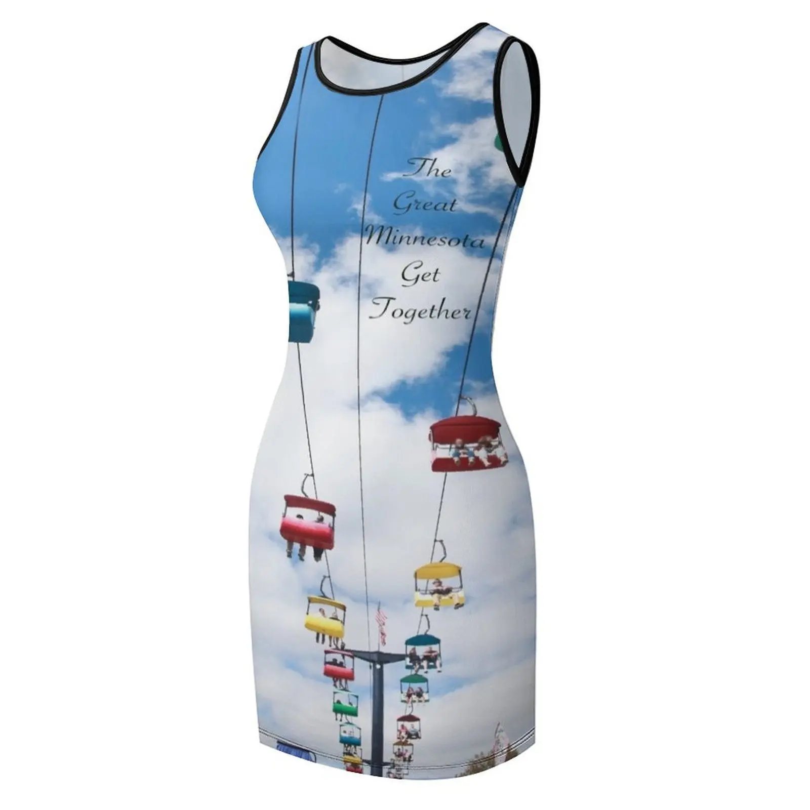 The Great Minnesota Get Together – The Minnesota State Fair Ärmelloses Sommerkleid, elegantes Gasthochzeitskleid, Kleidung für Damen