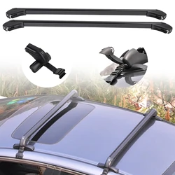 Car Roofs Rack Universal No Drilling Easy Installation Cross-Bar Aluminum Car Top Luggage Roofs Rack For Vacation Everyday Use