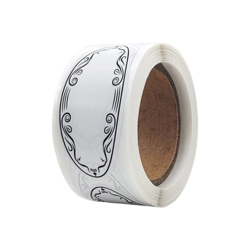 150 Ellipsoid Transfers Adhesive White Paper Identifiers For Bottles Canisters Marking K92C
