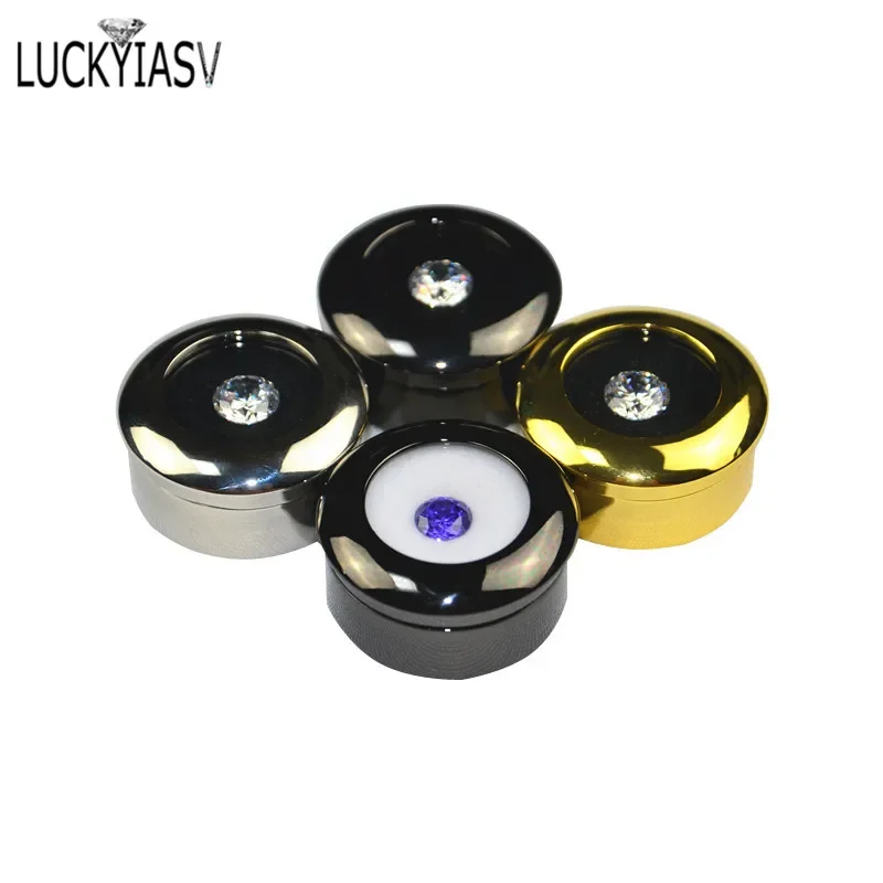 

10pcs/lot Round Stainless Steel Diamond Display Box High Quality Metal gemstone Cases Diamond Storage Organizer Gift Box