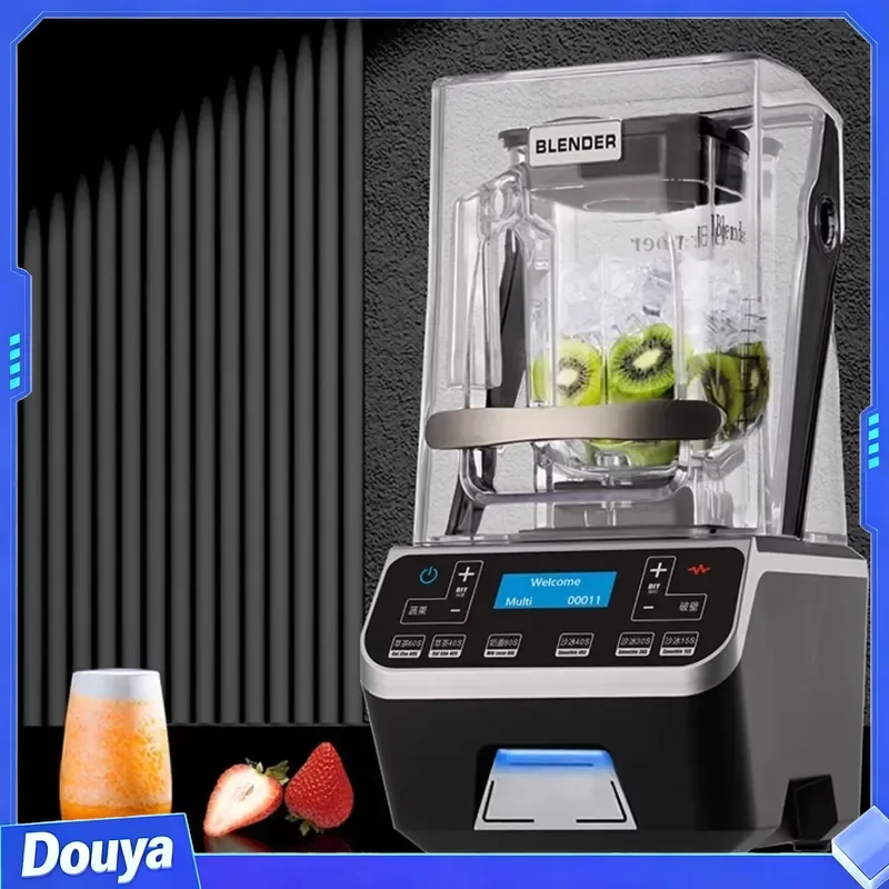 Commercial Heavy-Duty Stainless Steel Blender 2L 2200W Smoothie Fresh Juice Blender with Splash Guard for Hotels &