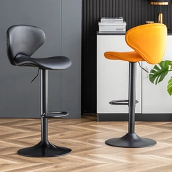 Coffee Shop Design Bar Chairs Stool Modern Minimalistic High Swivel Bar Stools Nordic Comfortable Taburete Alto Furniture