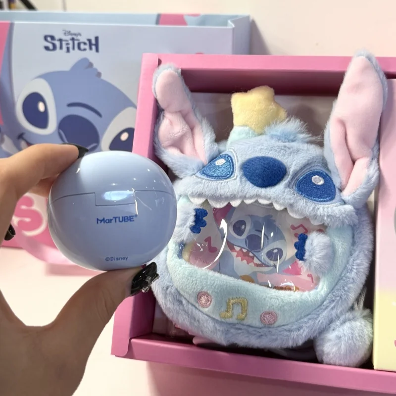 

[In Stock] New Official Stitch Headphone Gift Set - Premium Bluetooth Earphones With Cute Case Trendy Present For Girls & Frie