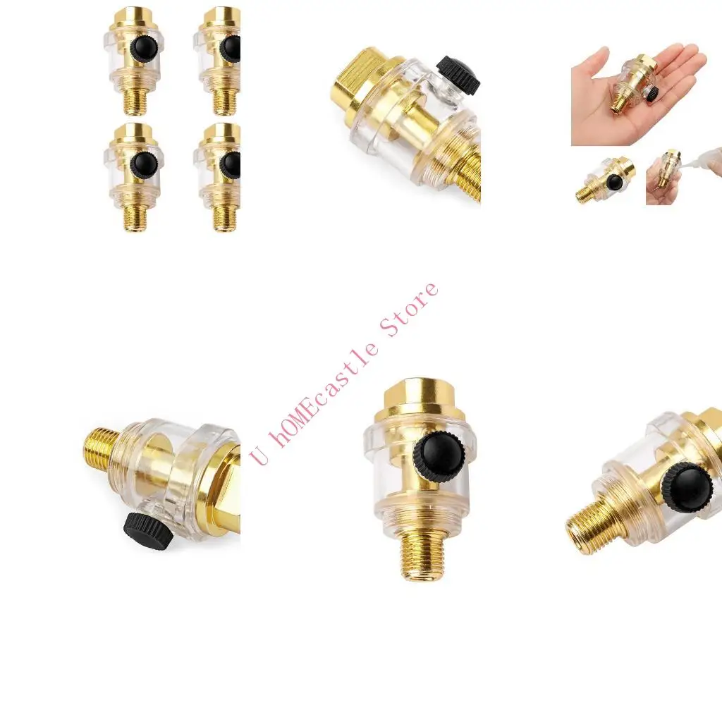 63HF Easy Attachment Iron Automatic Lubricator Air Tool Compressors Pipe Hoses Oiler