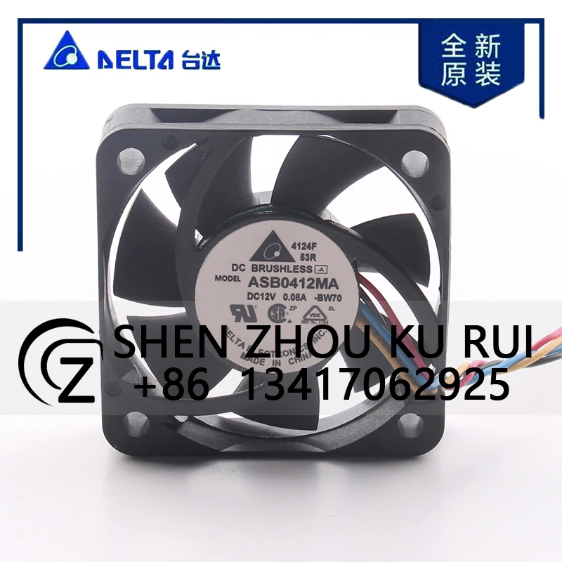 

New Delta 5V 24V 48V DC 12V 0.08A AC EC 4010 40X40X10MM 4CM switch Ultra-quiet 4-wire PWM speed regulation ASB0412MA cooling fan