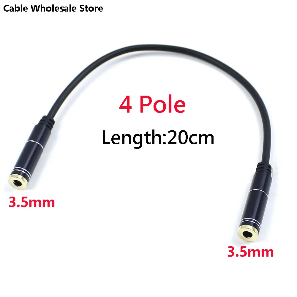 1Pcs Aux Cable Headphone Extension Cable 3.5mm Jack Female to Female For Computer Audio Cable 3.5 Headphone Extender Cord