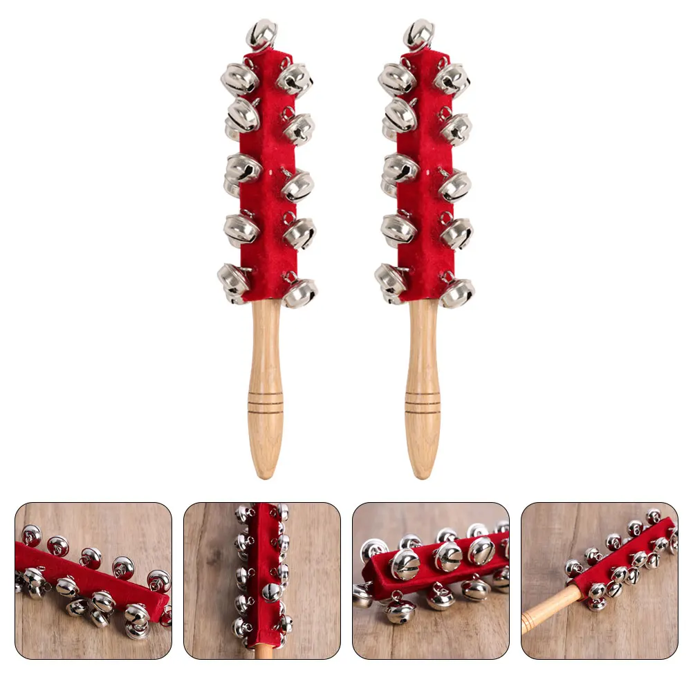 2 stks Handheld Rammelaar voor Kinderen Helder Veilig Compact Lichtgewicht Muzikale Percussie Baby Speelgoed Kinderen Rammelaar Muziek