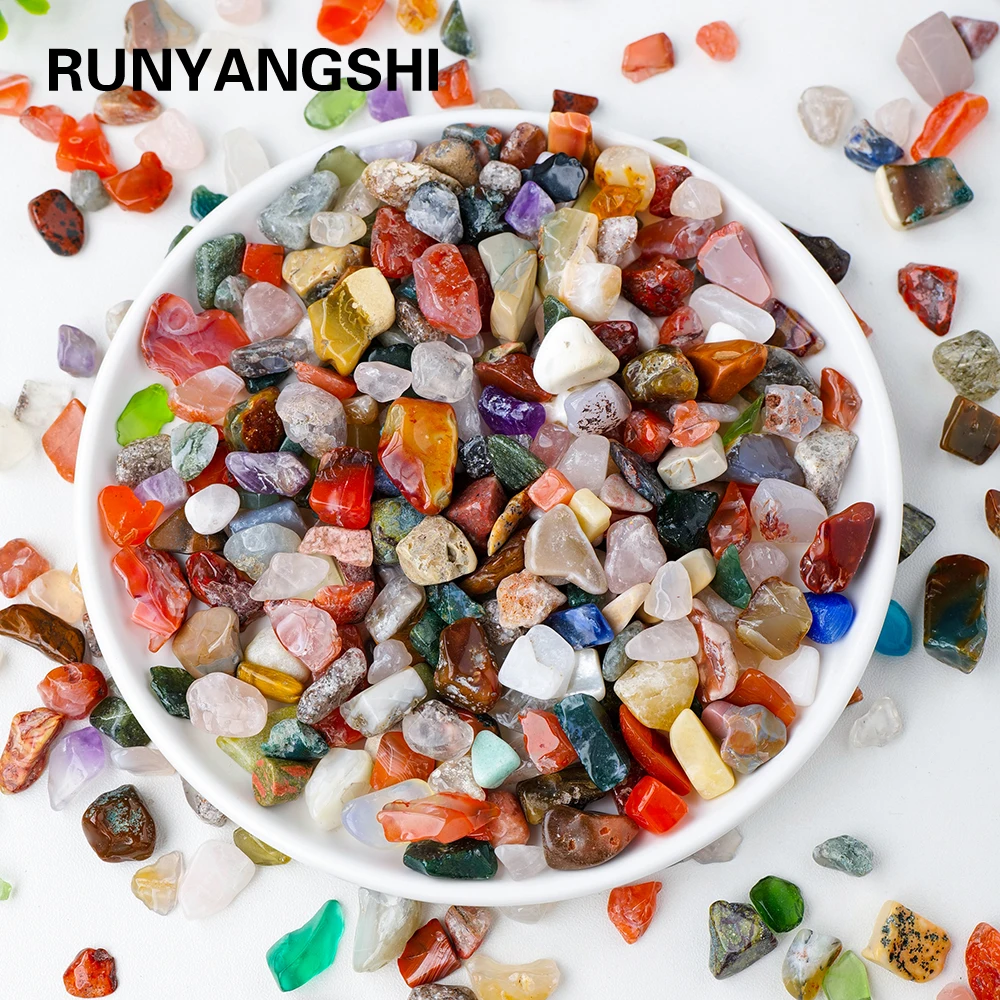 50g Natural Stones Mixed Crystal Material Crystal Gravel Stone Chips Ore Minerals Reiki  Specimen Gemstones Aquarium Decoration