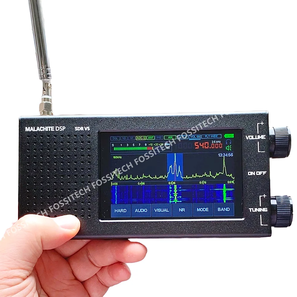 Nowa podwójna antena radiowa V3 malachitowa najnowsza wersja 1.10D malahit-dsp Stereo przenośna trzecia wersja odbiornika SDR 50KHz-2GHz