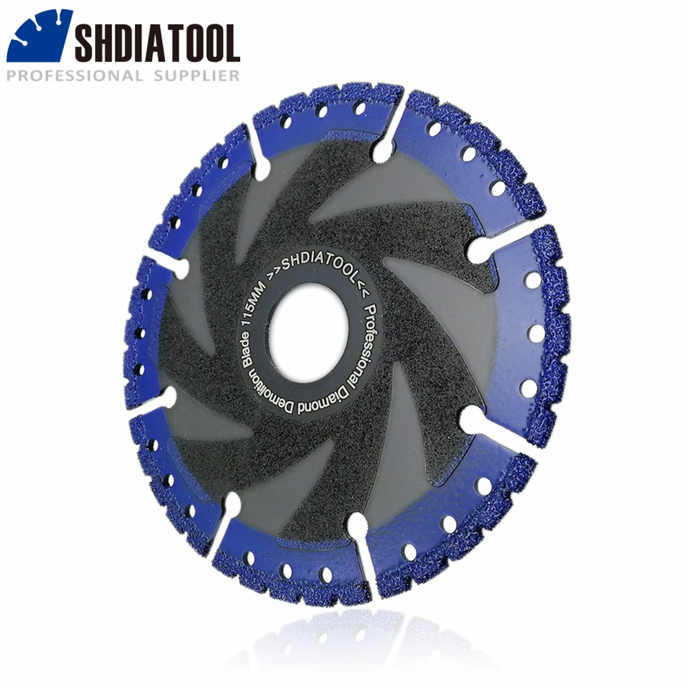 SHDIATOOL 2Pcs 115mm Diamond Cutting Disc Set All Purpose Saw Blade 4inch Circular Cutter For Rebar Steel Marble Stone PVC Wood