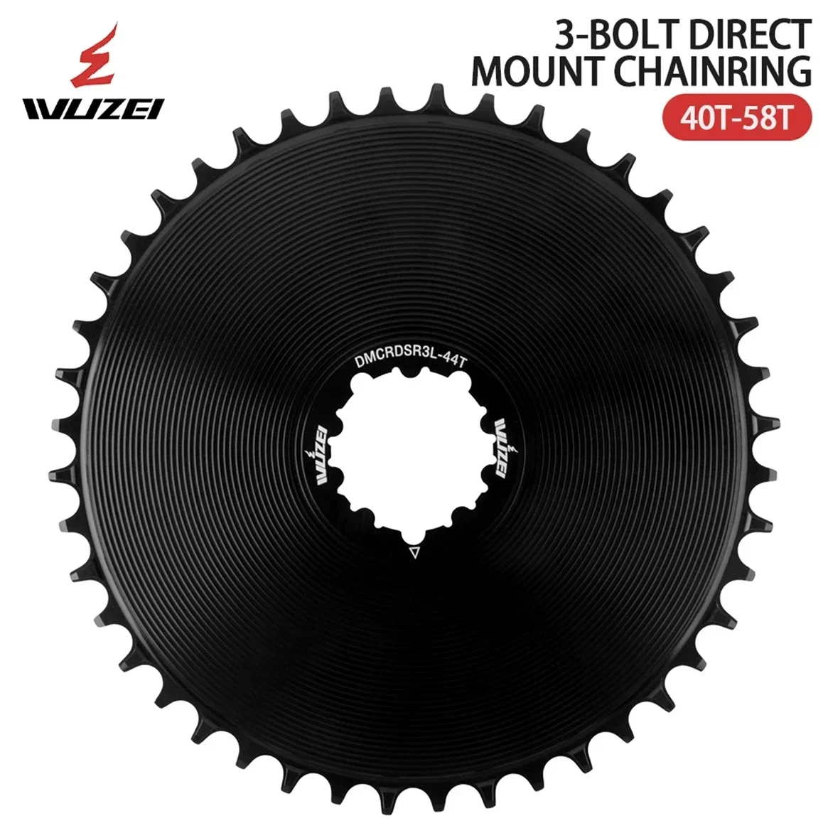 

WUZEI Narrow Wide Bicycle Chainring for SRAM 3Bolt Crank Direct Mount ROAD Gravel Bike Chainring 40/42/44/46/48/50/52/54/56/58T