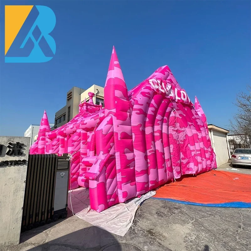 Custom Built Inflatables Large Pink inflatable Church Tent for Event Decor Los Angeles Toys