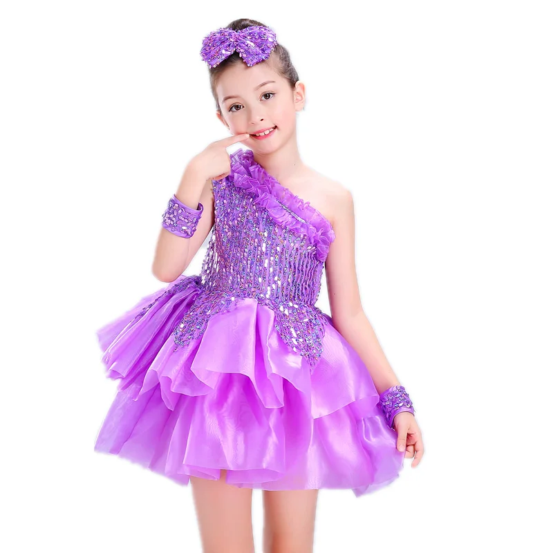 Clothes for salsa dress sequin modern kids jazz dance costumes for girls dance costumes child stage costume contemporary dance