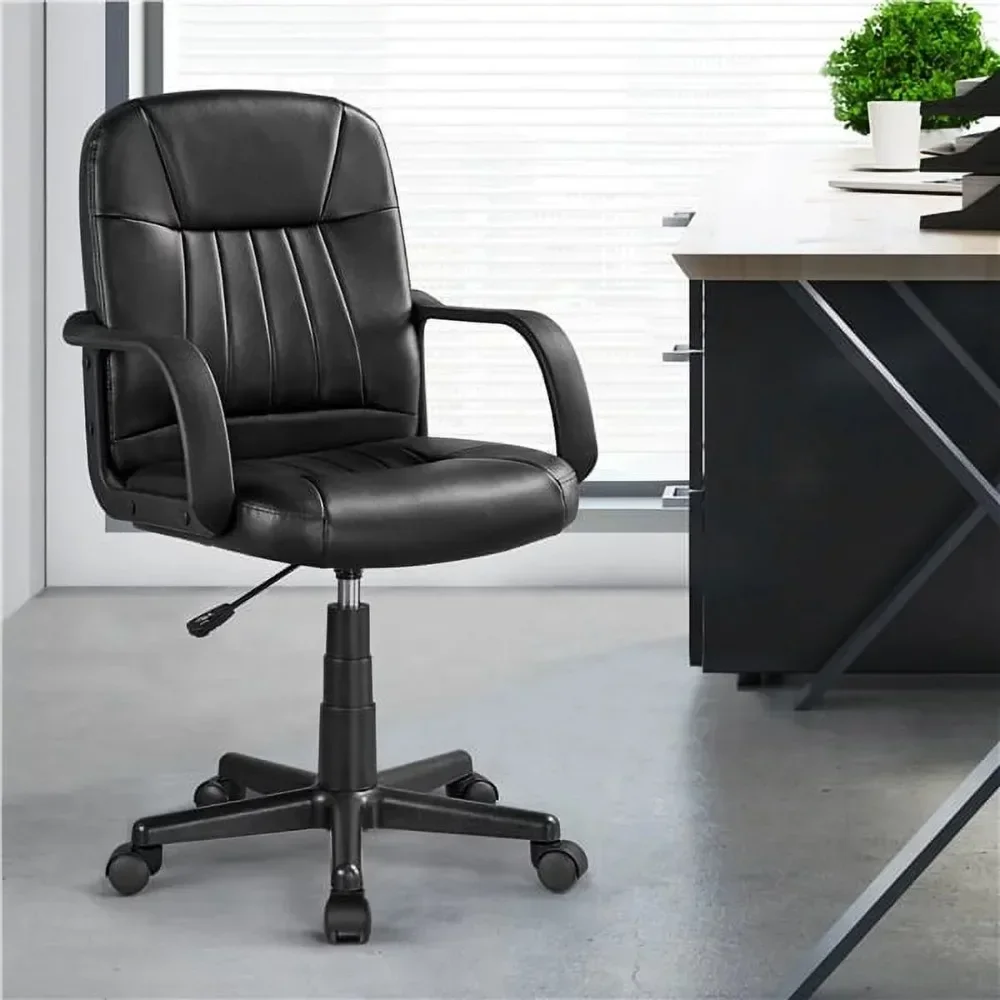 

Gaming Office Chair Adjustable Faux Leather Swivel Office Chair Black Computer Armchair Desk Gamer Ergonomic Free Shipping Cover
