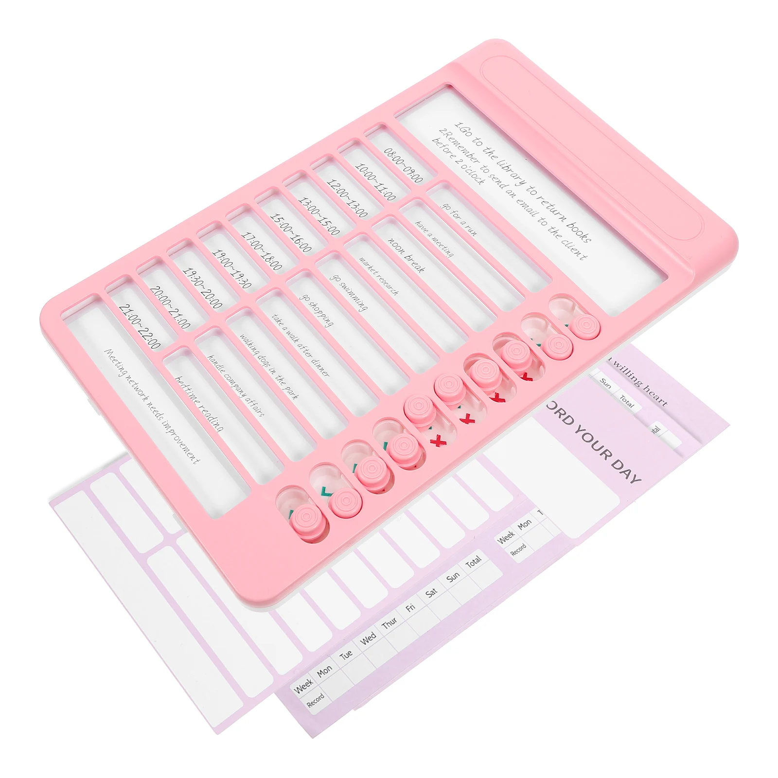 

Self-discipline Incentive Chart Plastic Chore Tracker Behavior Planner Reward Board Home Daily Organizer Wear Resistant for Kids