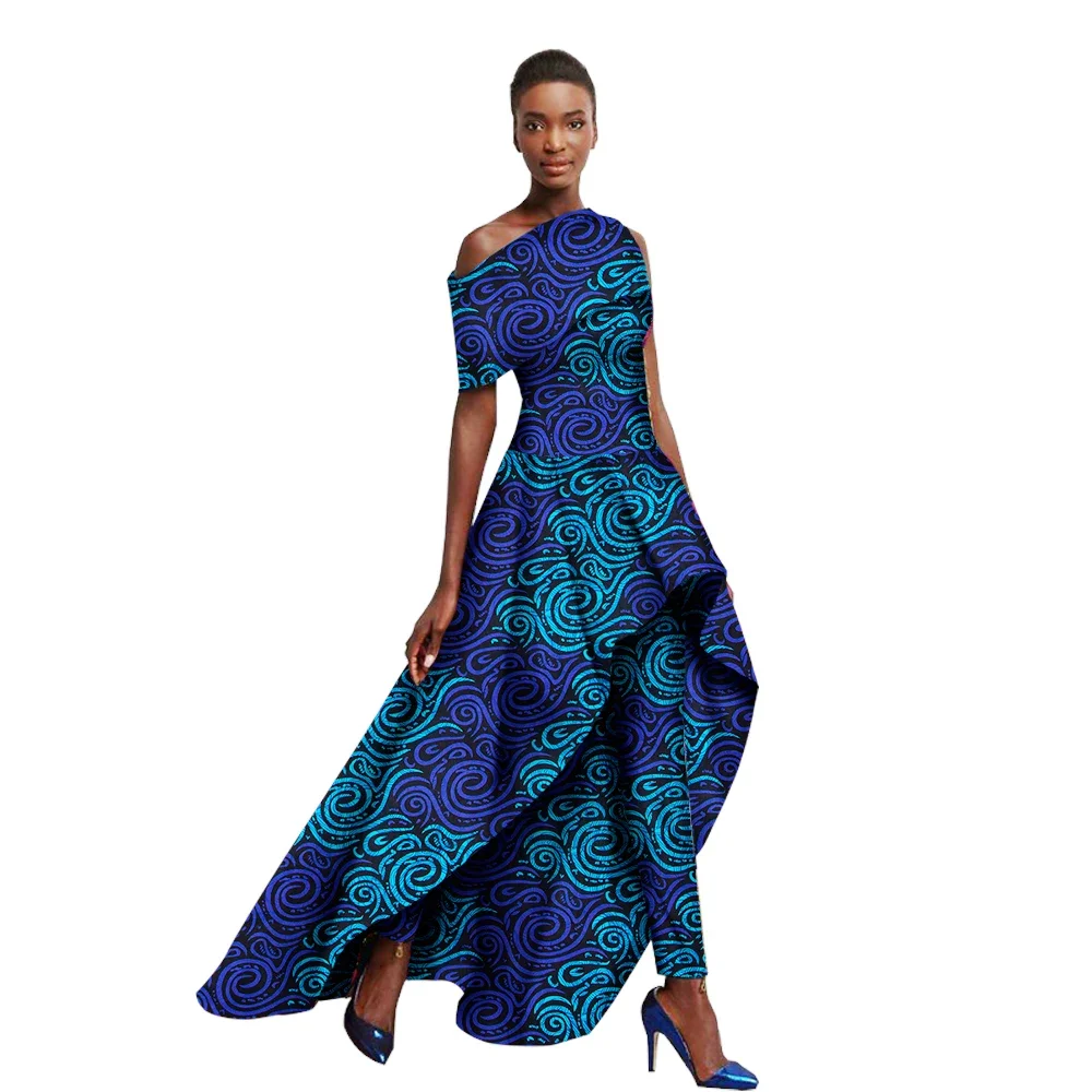 Ankara Traditional African Clothing for Women church dresses for women and Long Pants Set Originality Women Pants Suit WY1364