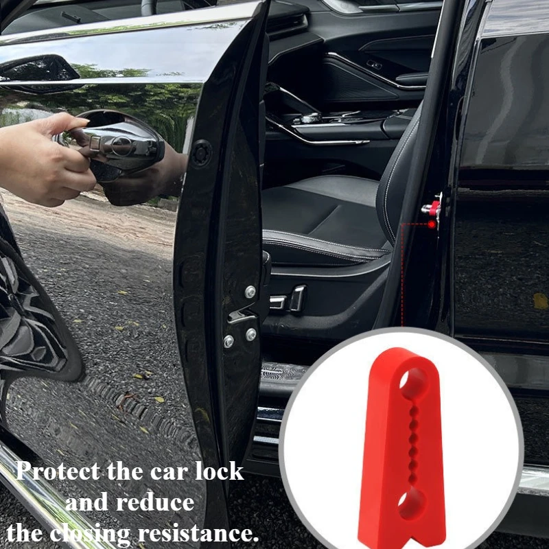 Auto Clip Button Interior Accessories, 4Pcs Universal Car Door Lock Sound Deadener Damper Buffer, Shock‑Absorbing Silent Pads