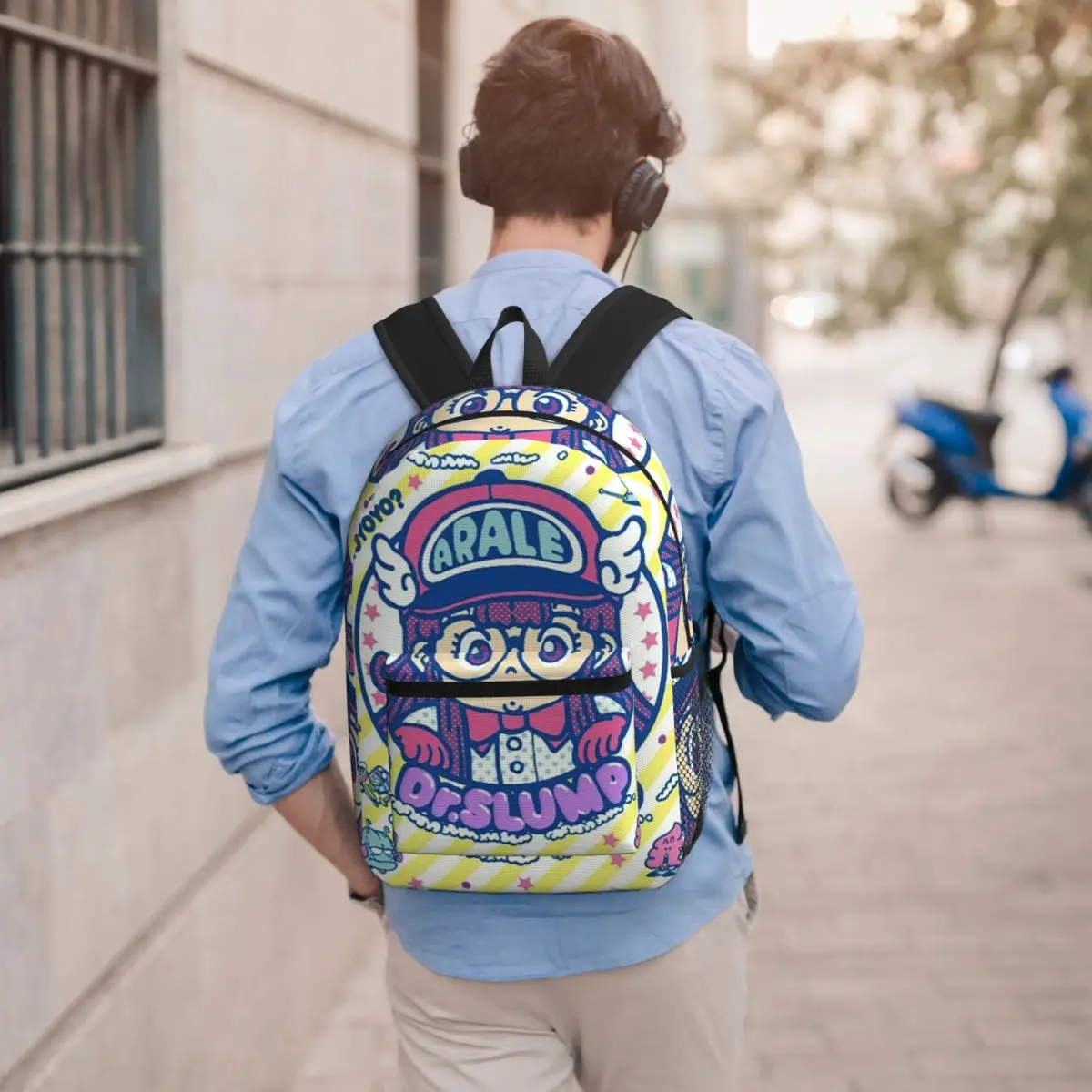 

Cute Dr.Slump-Robot Girl Arale Hoyoyo Backpack Boys Girls BookBag Kids School Bag Laptop Shoulder Bags for Men Women
