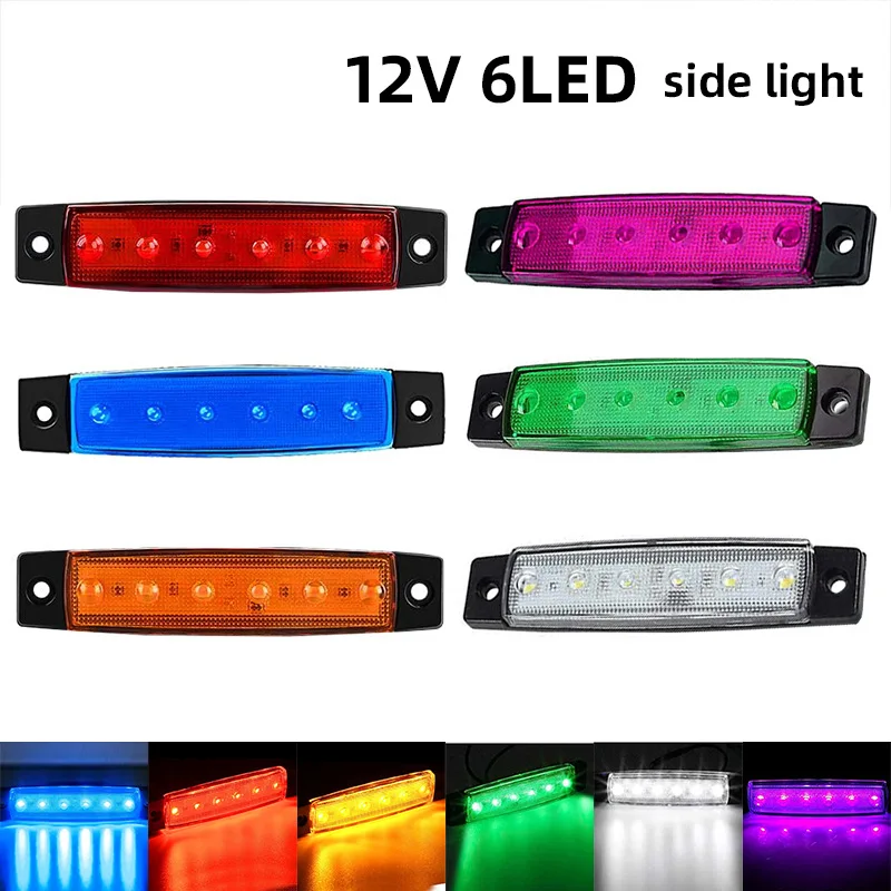 10PCS  Car Exterior Light 12V / 24V LED Red White Yellow Blue Green LED Car Bus Truck Side Light Low LED Trailer Warning Light