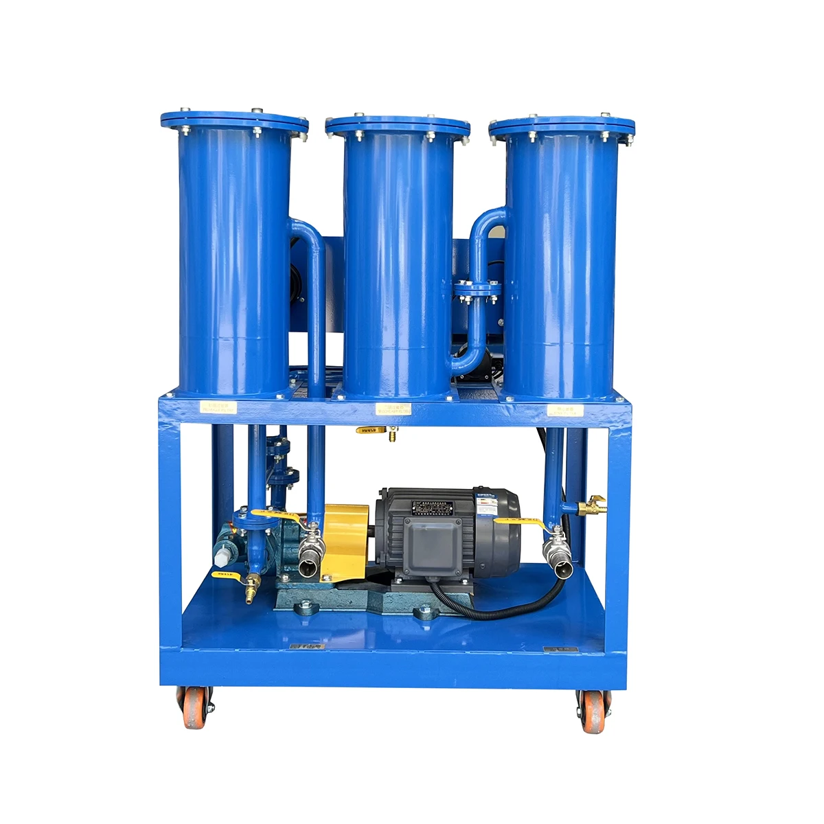 Portable oil filtration machine for particle removal in Steel Mills, Ammonia Compressors, Extrusion Plants,Paper and Pulp Mills