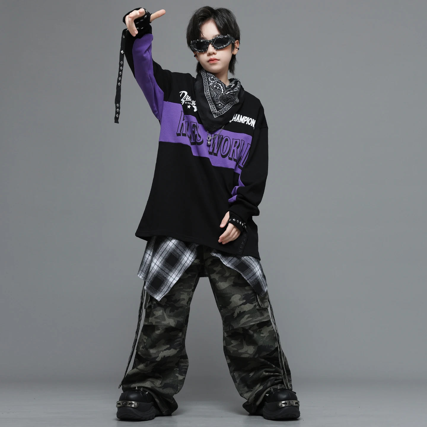 Mädchen Hip Hop Crop Tank Top Print Hosen Kinder K-pop Denim Lose Hosen Street Dance Kleidung Sets Kinder Mädchen gruppe Kostüme