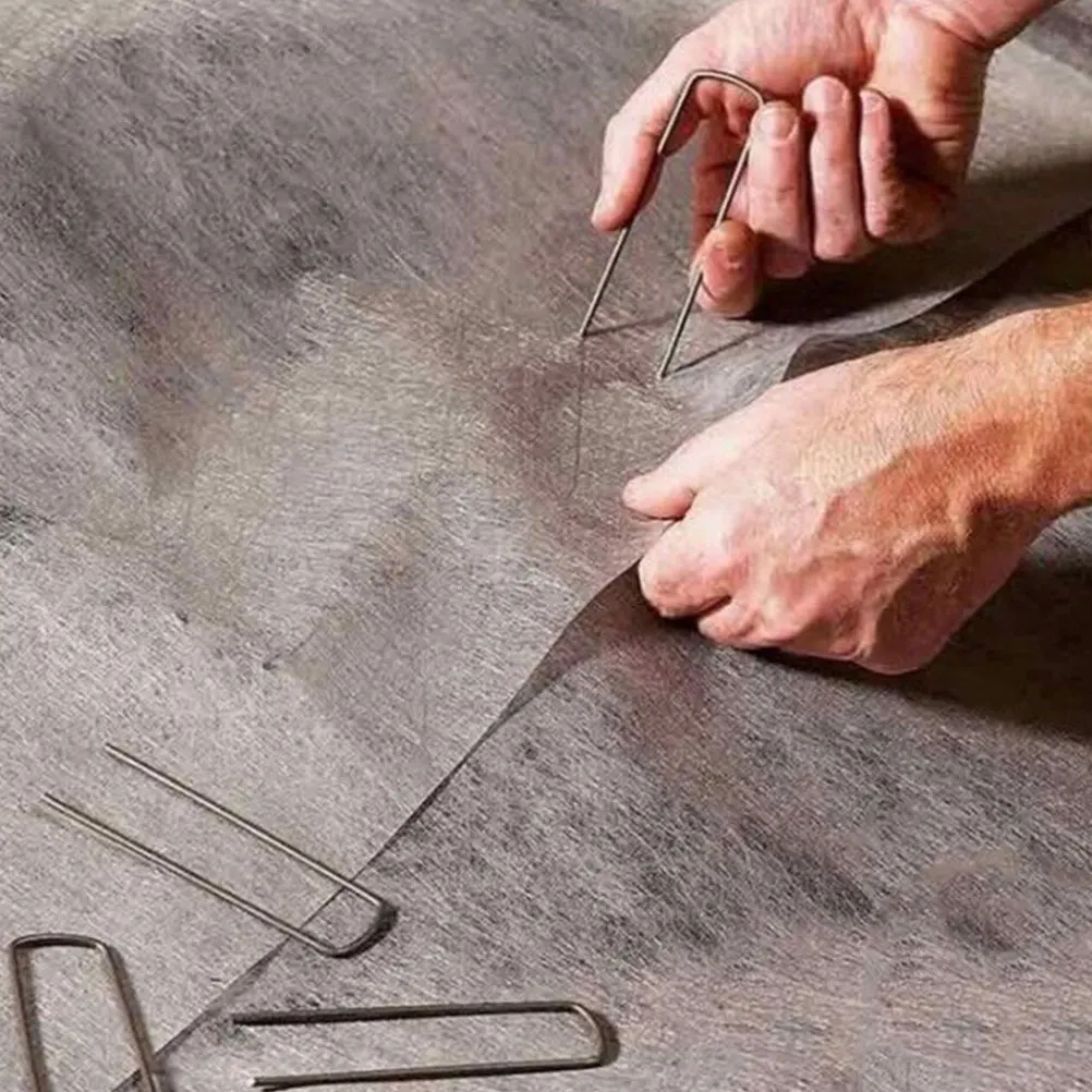 

50pcs Turf Nails U Shaped L Staples Artificial Grass Strong Steel Firm Ground Insertion Garden Accessories