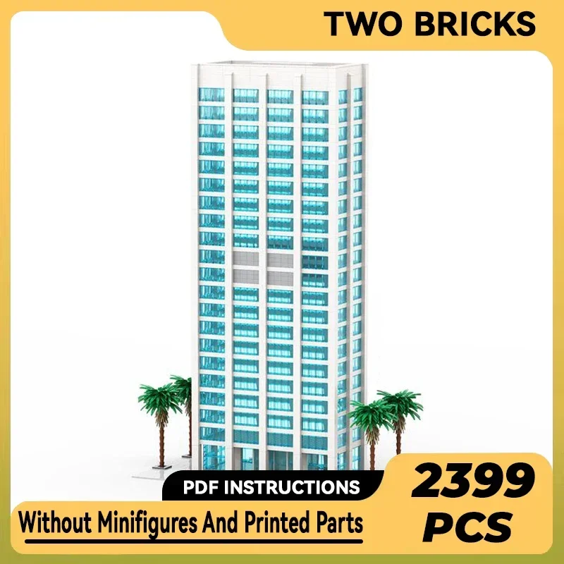 Street View Model Building Bricks, MOC 180 E Broad Office Tower, Tecnologia Blocos Modulares, Brinquedos de Natal, Conjuntos DIY, Montagem, Presentes