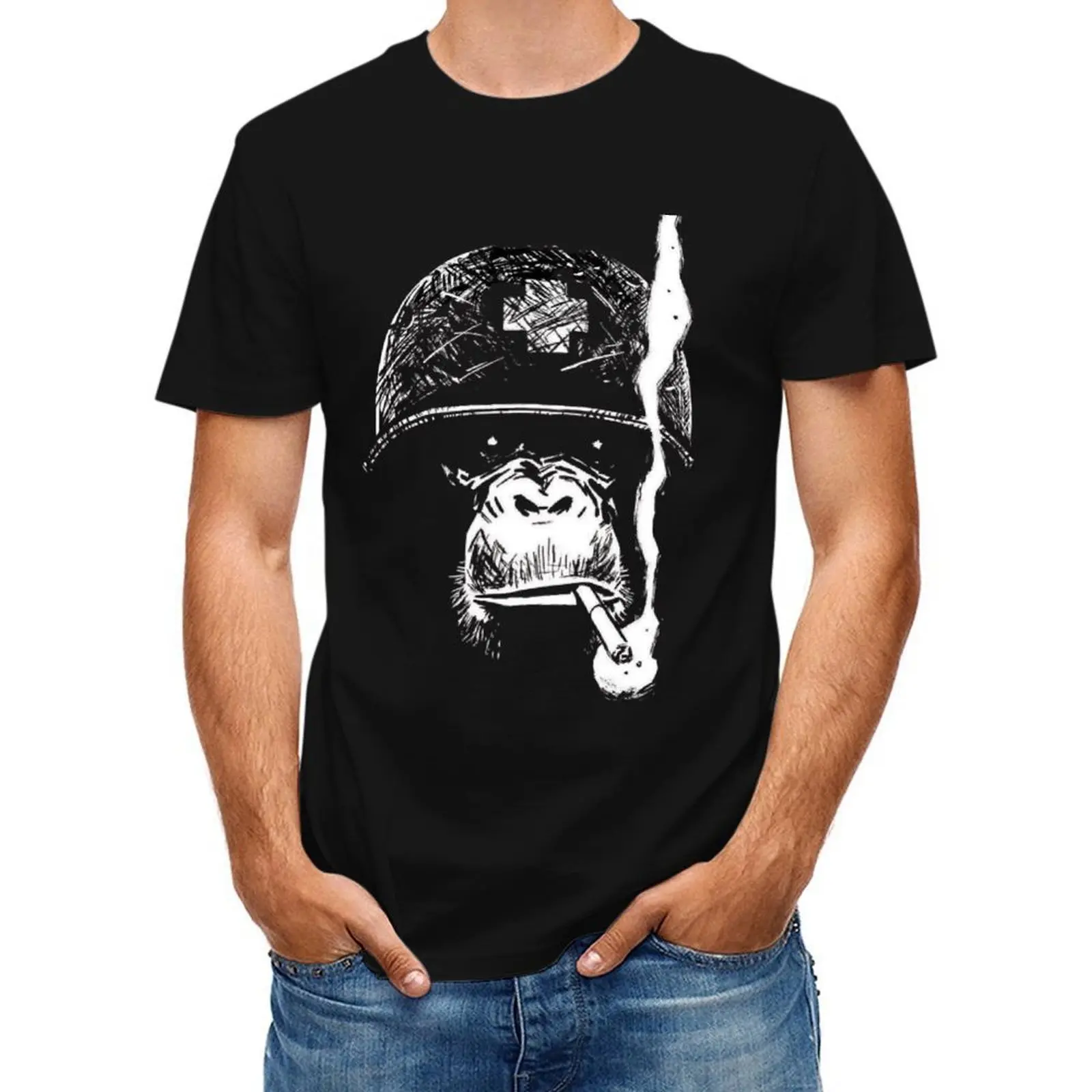

Monkey paramedic T-Shirt customizeds plain t shirt men 100℅ cotton
