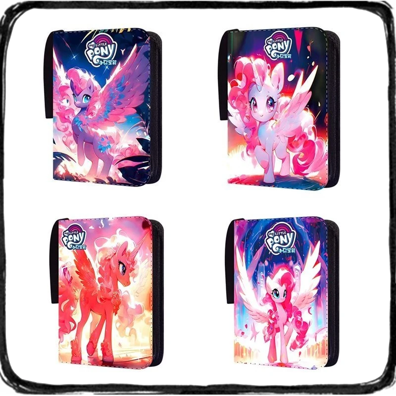 

Альбом-папка для карточек My Little Pony на 400/900 карточек, 4/9 слотов, с двойным карманом на молнии, для коллекций, держатель для карточек, игрушка