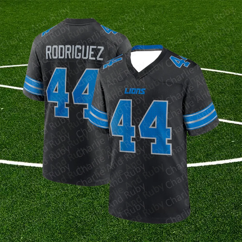 Jersey No.16/44/58 Jared Goff Malcolm Rodriguez Penei Sewell Detroit Lions Legend Jersey Classic Trend Fashion Clothing Top