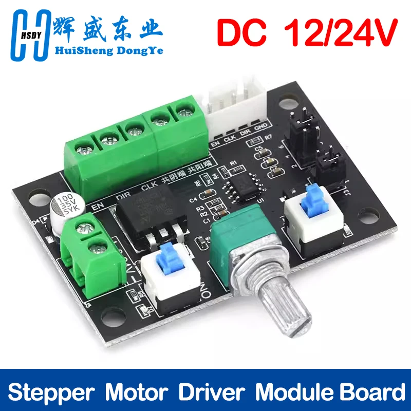 Sterownik silnika krokowego DC 12V 24V Regulator prędkości PWM Moduł generatora sygnału impulsowego