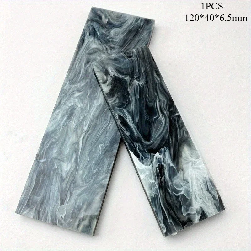 1 قطعة DIY مقبض السكين الفراغات الاكريليك سكين غمد مع نمط الرخام شفرة مثبتة سكين الملحقات 120X40X6.5 مللي متر/160X50X6.5 مللي متر