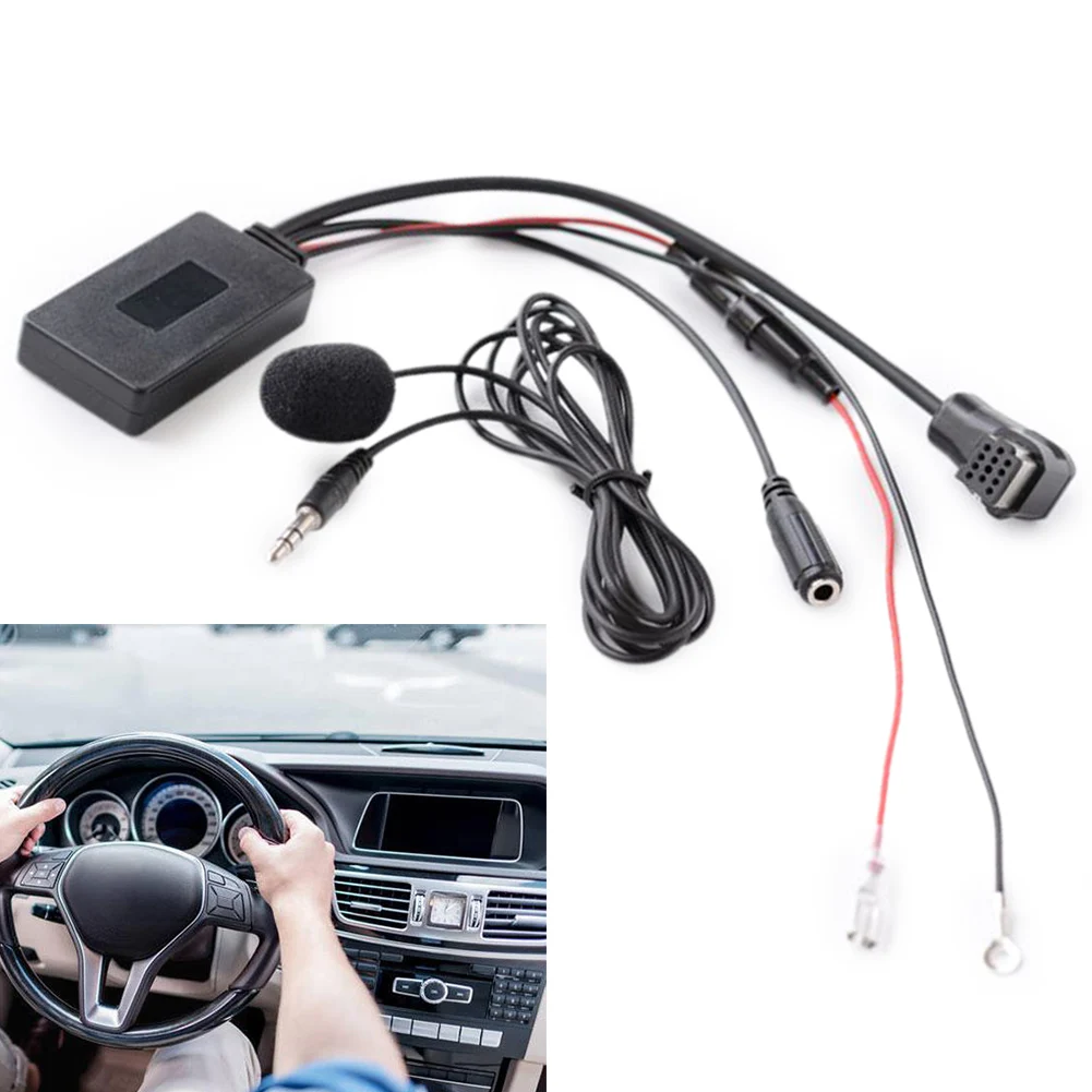 Car-Compatible Receiver For Pioneer Ip-Bus 11Pin Aux Receiver Adapter Radio Stereo AUX Cable Adaptor Microphone