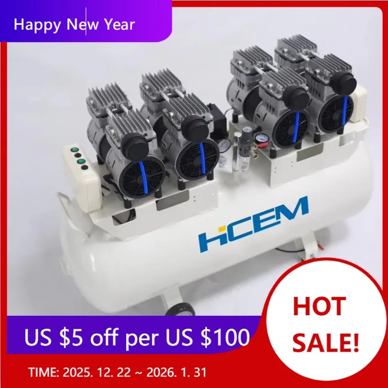 

Factory High Pressure Piston Air Compressor 2.56HP 120L Tank Low Noise Portable Air Pump Engine For Blow Moulding Machine