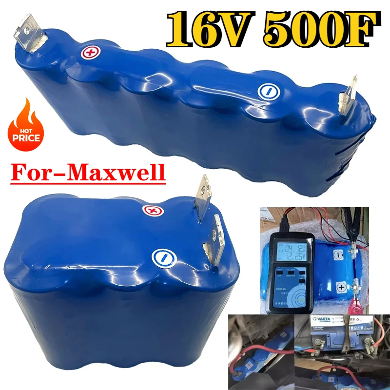Condensatore raddrizzatore automobilistico 16V 500F Condensatore audio 2.7V 3000F con display di tensione bilanciato per condensatore Maxwell Super Farara