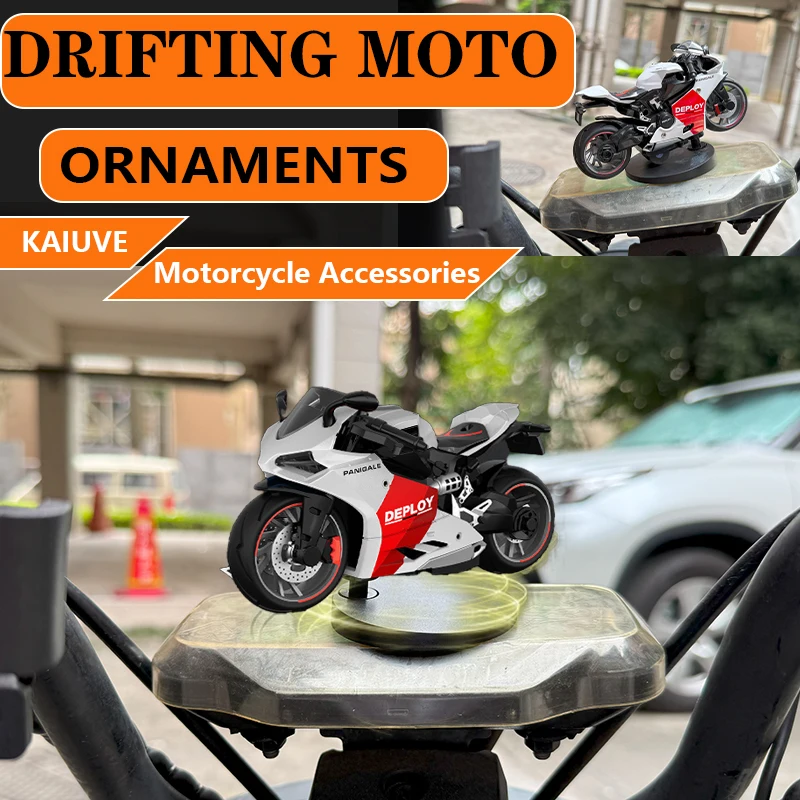 

For DUCATI Kawasaki Harley motorcycle Drift Rotating Auto Turning motorcycle Model Center Console Ornaments Christmas Gifts