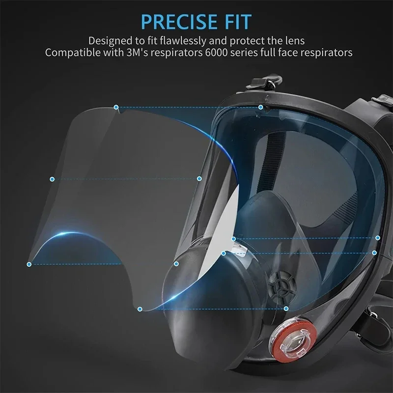 Protective 6885 Screen Visor Protector Scratch Resistant Film Cover For 3M 6800 Respirator Full Face Painting Spraying Gas Mask