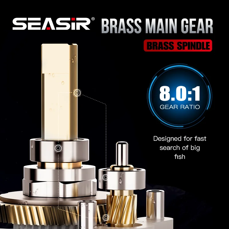 Seasir Salminus Metal Baitcasting Reel Aluminum Frame CNC Drag