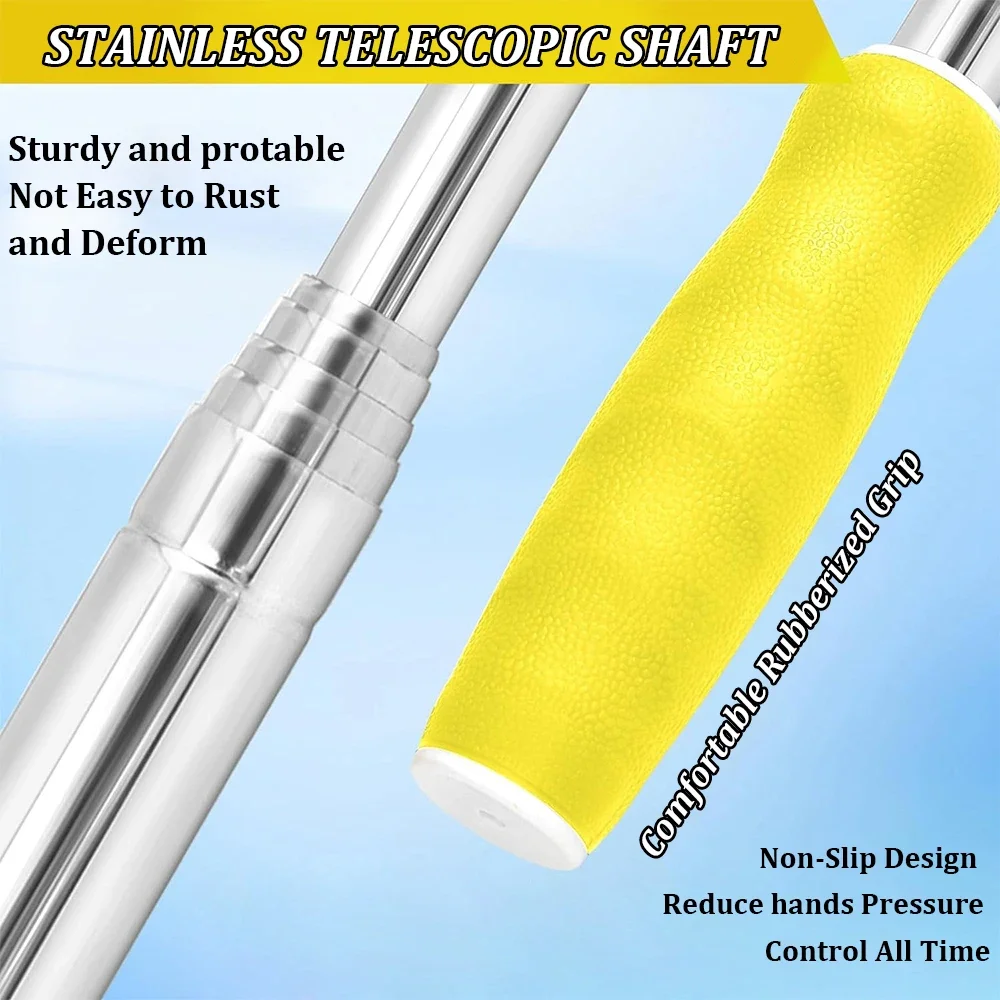 6/9/12FT Golf Ball Retriever Telescopic for Water with Spring Release-Ready Head Premium Stainless Steel Ball Retriever Tool